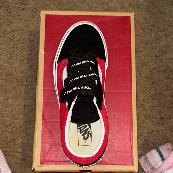Vans Black and Red Velcro Sneakers - Picture 6 of 11